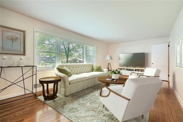 739 Pinehill Dr SE, Smyrna, GA 30080 - living room with wood finished floors and baseboards