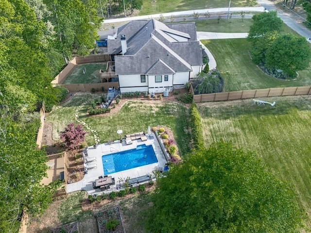 1076 Pinyan Ln, Canton, GA 30115 - aerial view of property and surrounding area with a pool area