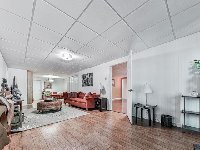 1076 Pinyan Ln, Canton, GA 30115 - living room with hardwood / wood-style floors and a paneled ceiling