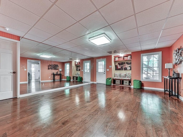 1076 Pinyan Ln, Canton, GA 30115 - exercise room with wood finished floors and a drop ceiling