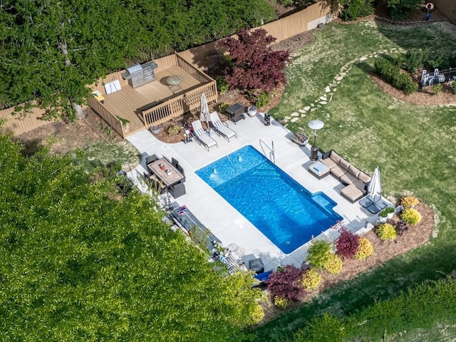 1076 Pinyan Ln, Canton, GA 30115 - aerial view of property and surrounding area with a pool