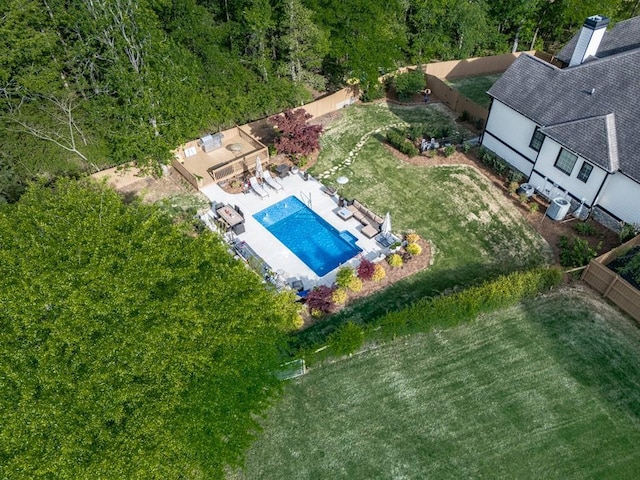1076 Pinyan Ln, Canton, GA 30115 - view from above of property featuring a pool