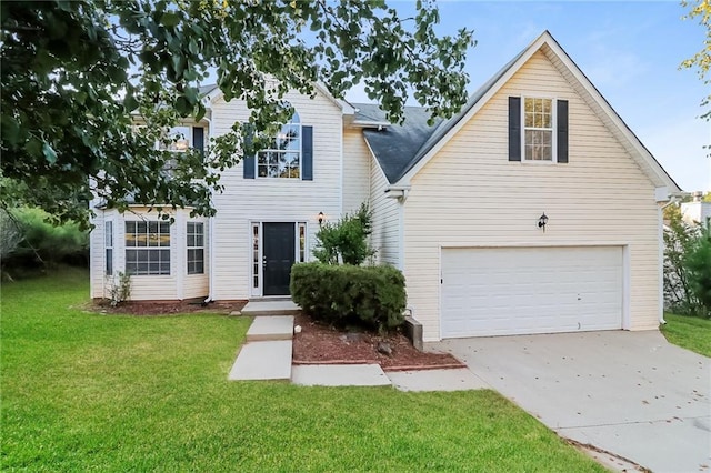 137 Legend Creek Dr, Canton, GA 30114 - traditional-style home with an attached garage, a front yard, and driveway