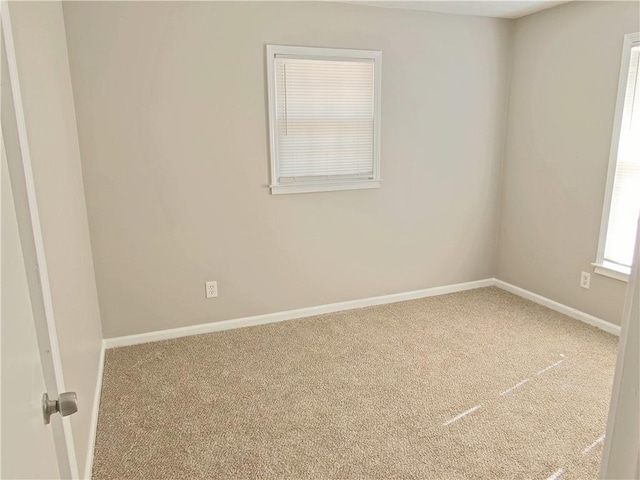 spare room with carpet floors