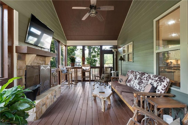 4 Bluff Ct, Cartersville, GA 30120 - porch with ceiling fan