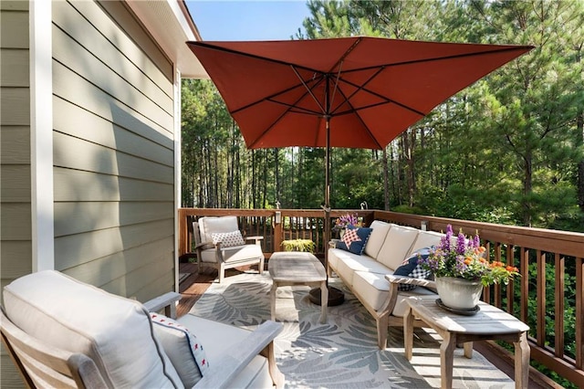 4 Bluff Ct, Cartersville, GA 30120 - wooden terrace featuring an outdoor hangout area