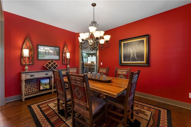 4 Bluff Ct, Cartersville, GA 30120 - dining room with a chandelier and wood finished floors