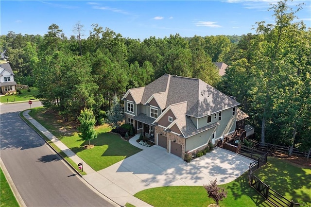 4 Bluff Ct, Cartersville, GA 30120 - view from above of property with a heavily wooded area