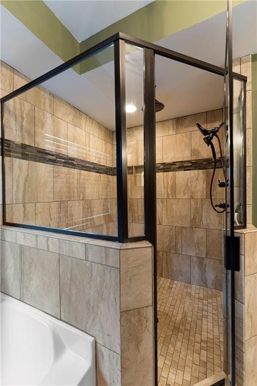 4 Bluff Ct, Cartersville, GA 30120 - bathroom featuring a stall shower and a bath