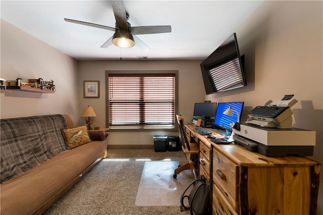 4 Bluff Ct, Cartersville, GA 30120 - carpeted office space with ceiling fan