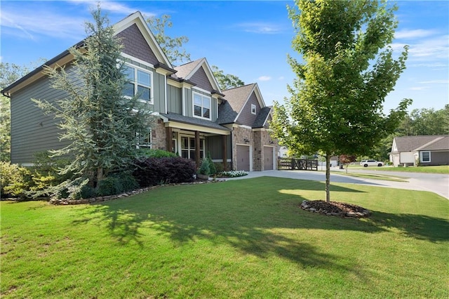 4 Bluff Ct, Cartersville, GA 30120 - craftsman-style house with driveway, stone siding, and a front yard