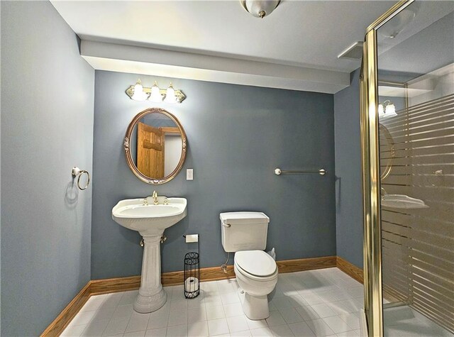 215 Settindown Ct, Roswell, GA 30075 - full bathroom with a stall shower and tile patterned floors