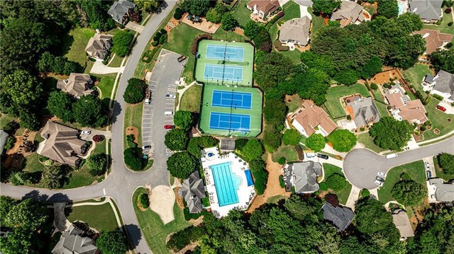 215 Settindown Ct, Roswell, GA 30075 - aerial view of property's location with nearby suburban area