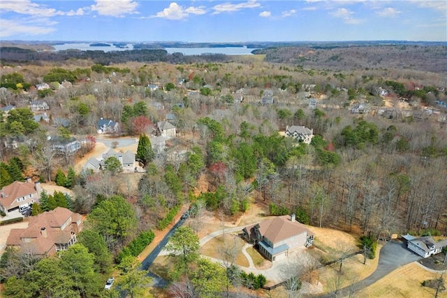 aerial overview of property's location with nearby suburban area