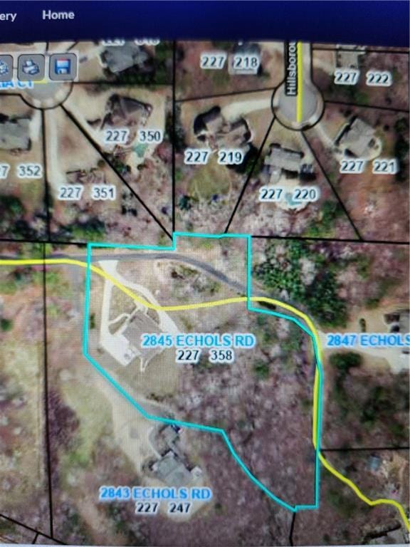 map of property location featuring property boundaries highlighted