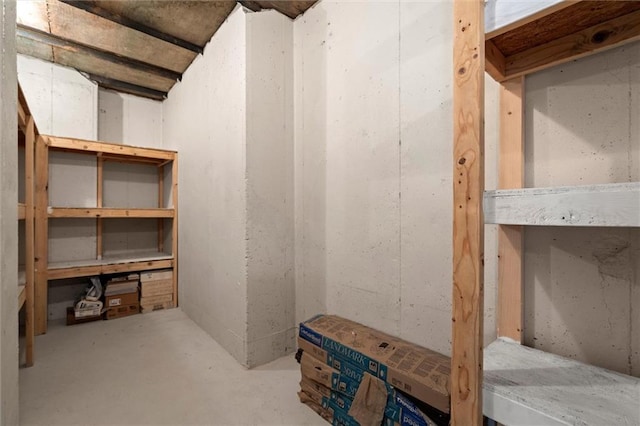 view of storage area