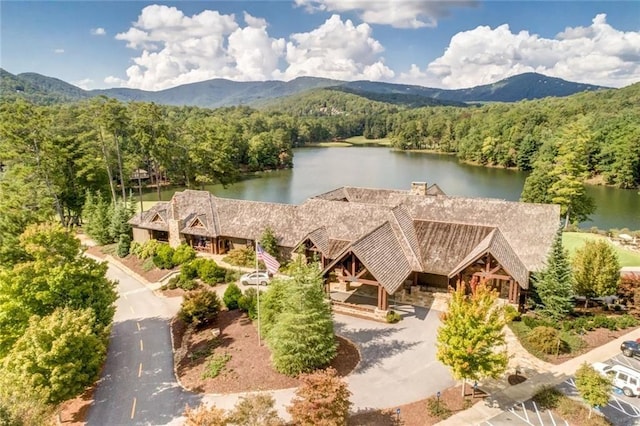 125 Wolfscratch Dr, Big Canoe, GA 30143 - view from above of property featuring a heavily wooded area and a water and mountain view