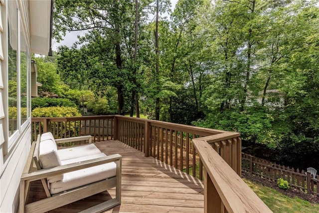 3707 Dunwoody Club Dr, Atlanta, GA 30350 - wooden deck with view of wooded area
