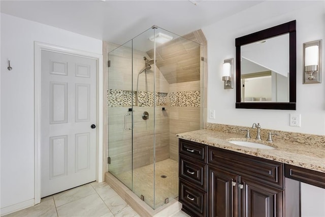 3707 Dunwoody Club Dr, Atlanta, GA 30350 - bathroom with vanity and a stall shower