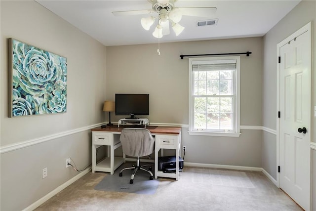 3707 Dunwoody Club Dr, Atlanta, GA 30350 - carpeted office featuring ceiling fan and baseboards