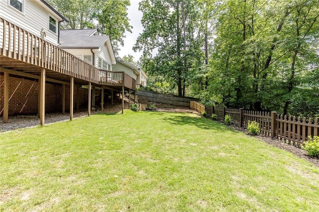 3707 Dunwoody Club Dr, Atlanta, GA 30350 - view of yard featuring a deck
