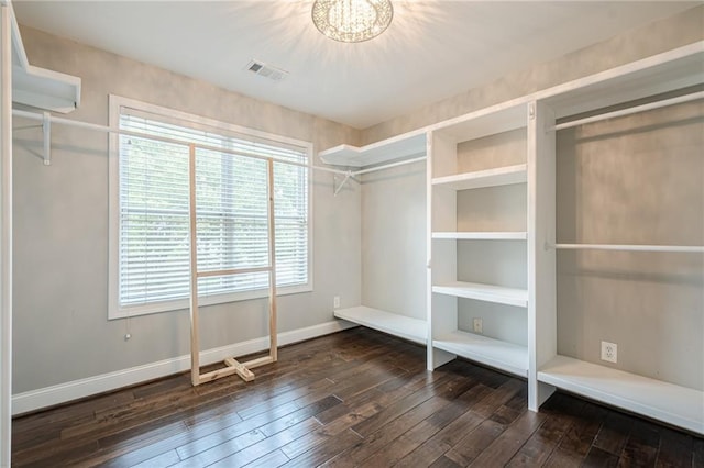 875 Soaring Cir, Marietta, GA 30062 - walk in closet featuring hardwood / wood-style flooring and a chandelier