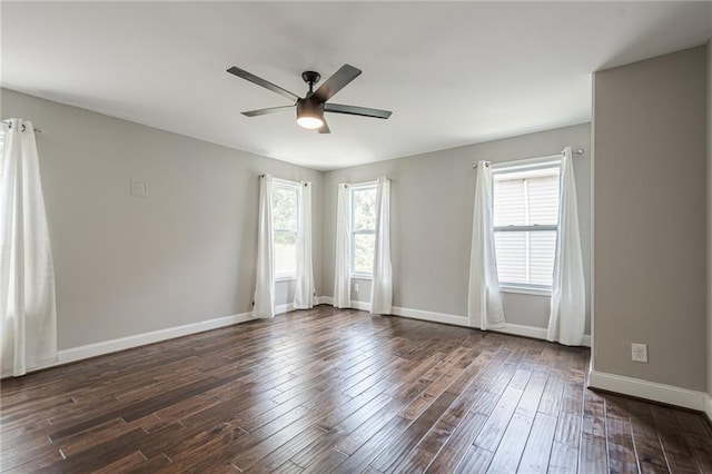 875 Soaring Cir, Marietta, GA 30062 - spare room with a ceiling fan and dark wood-style flooring