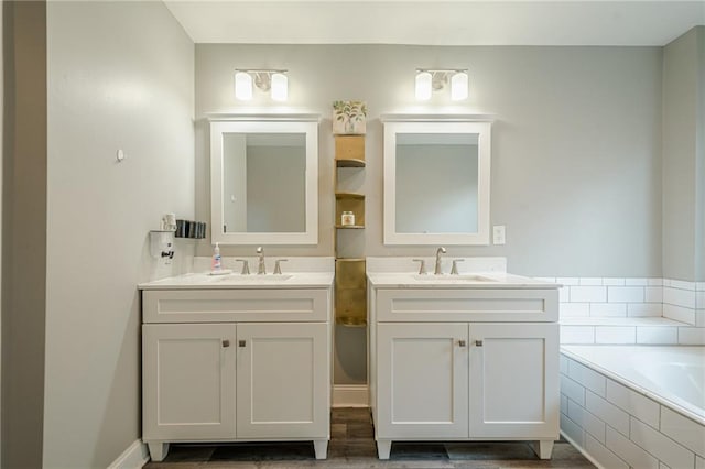 875 Soaring Cir, Marietta, GA 30062 - full bath featuring two vanities and a bath