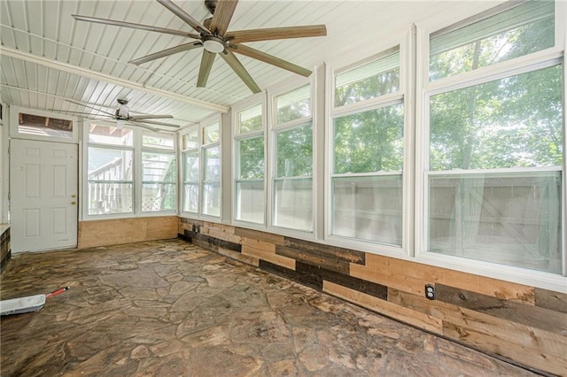 875 Soaring Cir, Marietta, GA 30062 - unfurnished sunroom featuring stone floors