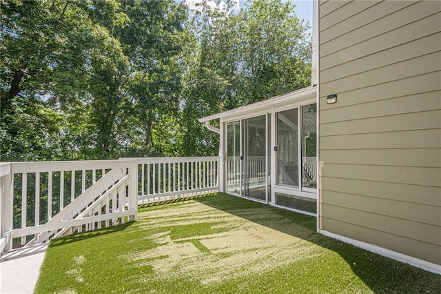 875 Soaring Cir, Marietta, GA 30062 - view of green lawn featuring a sunroom