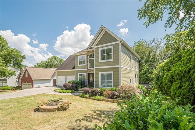875 Soaring Cir, Marietta, GA 30062 - view of front of home featuring a front yard, driveway, and a garage