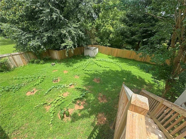 view of fenced backyard