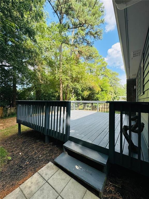 3210 Ebenezer Rd, Marietta, GA 30066 - deck featuring view of wooded area