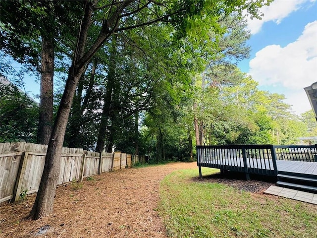 3210 Ebenezer Rd, Marietta, GA 30066 - view of yard with fence and a wooden deck