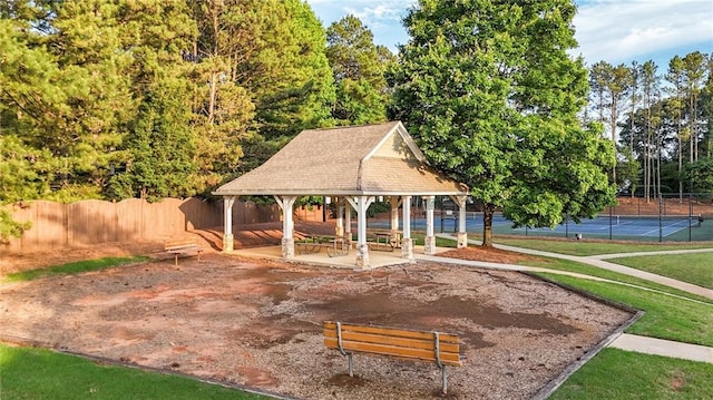 4963 Kingsbridge Ct, Powder Springs, GA 30127 - view of home's community with a gazebo and a tennis court