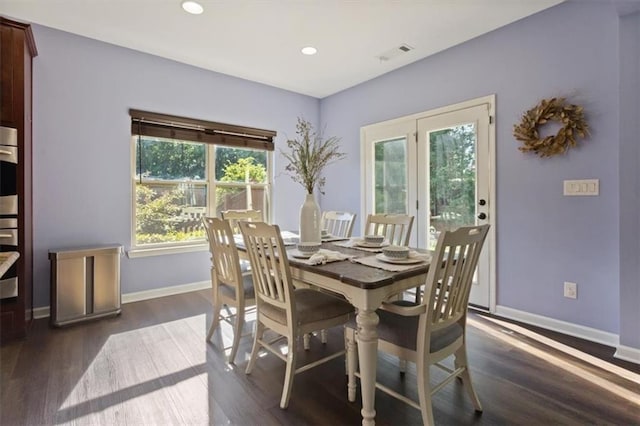 211 Parc Dr, Canton, GA 30114 - dining space with wood finished floors, baseboards, and recessed lighting