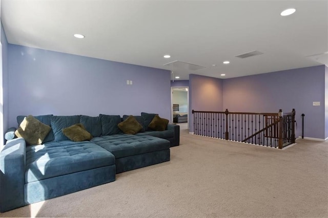 211 Parc Dr, Canton, GA 30114 - carpeted living area featuring attic access and recessed lighting