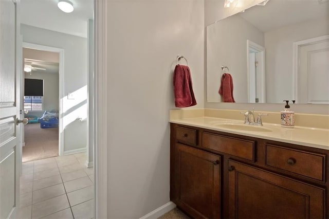 211 Parc Dr, Canton, GA 30114 - bathroom with vanity, tile patterned floors, and baseboards