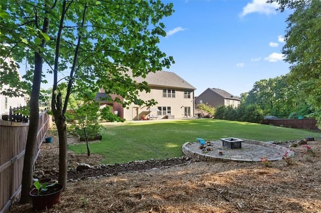 211 Parc Dr, Canton, GA 30114 - view of yard with a fire pit and a patio