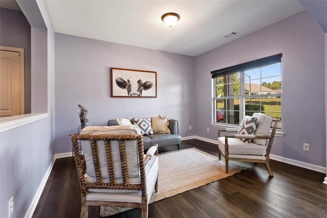 211 Parc Dr, Canton, GA 30114 - sitting room with dark wood-style flooring and baseboards