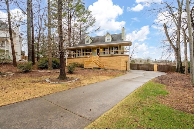 view of front of house with a porch