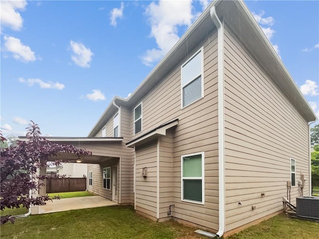 3650 Lindsy Brooke Ct, Douglasville, GA 30135 - back of property featuring a patio and central air condition unit