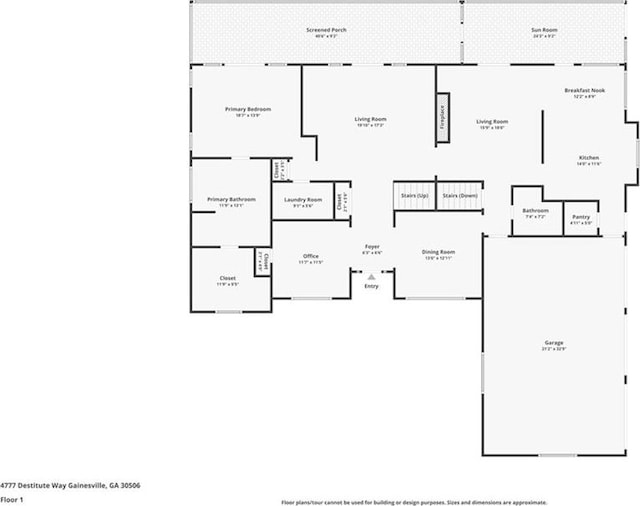 4777 Destitute Way, Gainesville, GA 30506 - floor plan / room layout