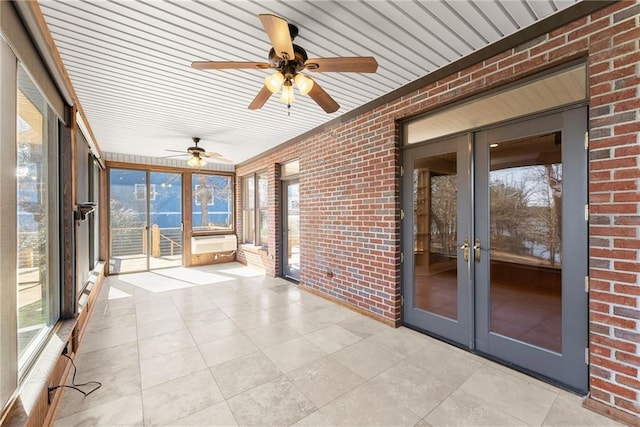 4777 Destitute Way, Gainesville, GA 30506 - unfurnished sunroom with french doors, a ceiling fan, and healthy amount of natural light