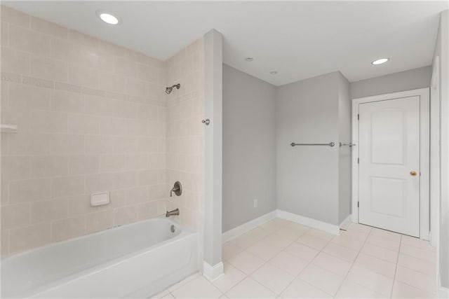 4777 Destitute Way, Gainesville, GA 30506 - full bathroom with tile patterned floors, tub / shower combination, baseboards, and recessed lighting