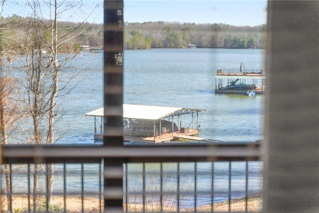 4777 Destitute Way, Gainesville, GA 30506 - dock area featuring a water view and a balcony
