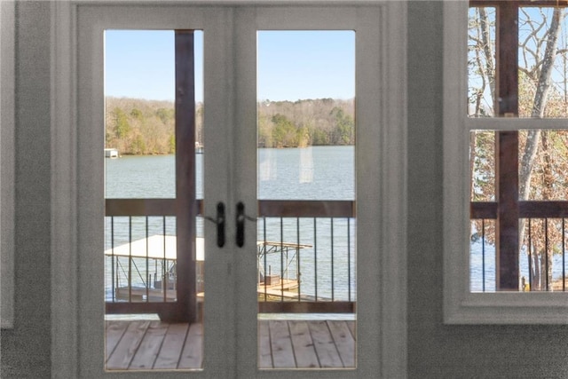4777 Destitute Way, Gainesville, GA 30506 - entryway featuring french doors and a water view