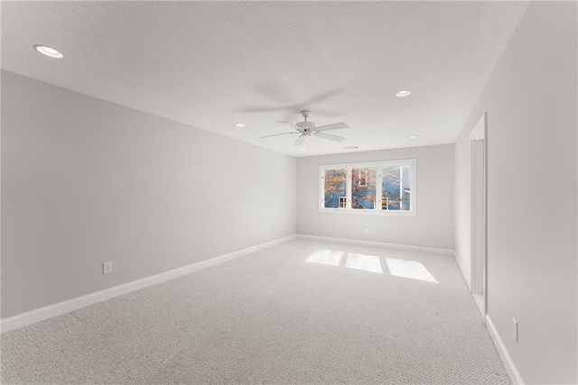 4777 Destitute Way, Gainesville, GA 30506 - carpeted empty room with a ceiling fan, recessed lighting, baseboards, and a textured ceiling
