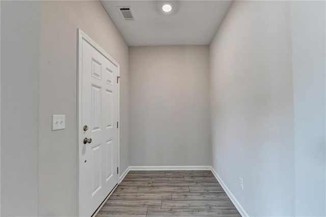 doorway to outside featuring light hardwood / wood-style floors