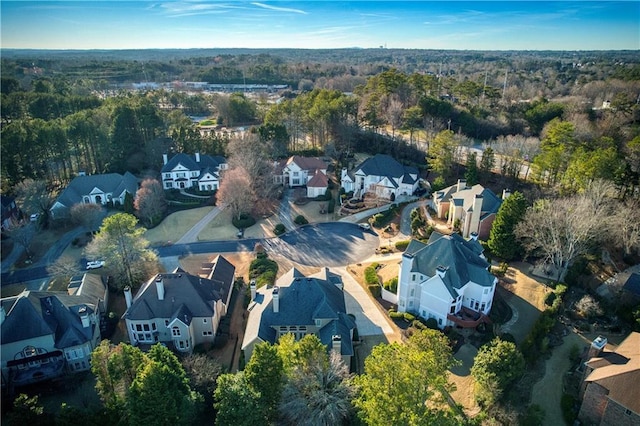 bird's eye view with a residential view